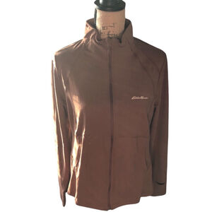 Eddie Bauer Soft Shell Jacket Size XL Brown Full Zip